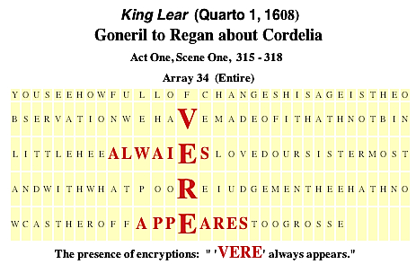 King Lear (Q1, 1608), 1.1., VERE alwaies appeares, #3